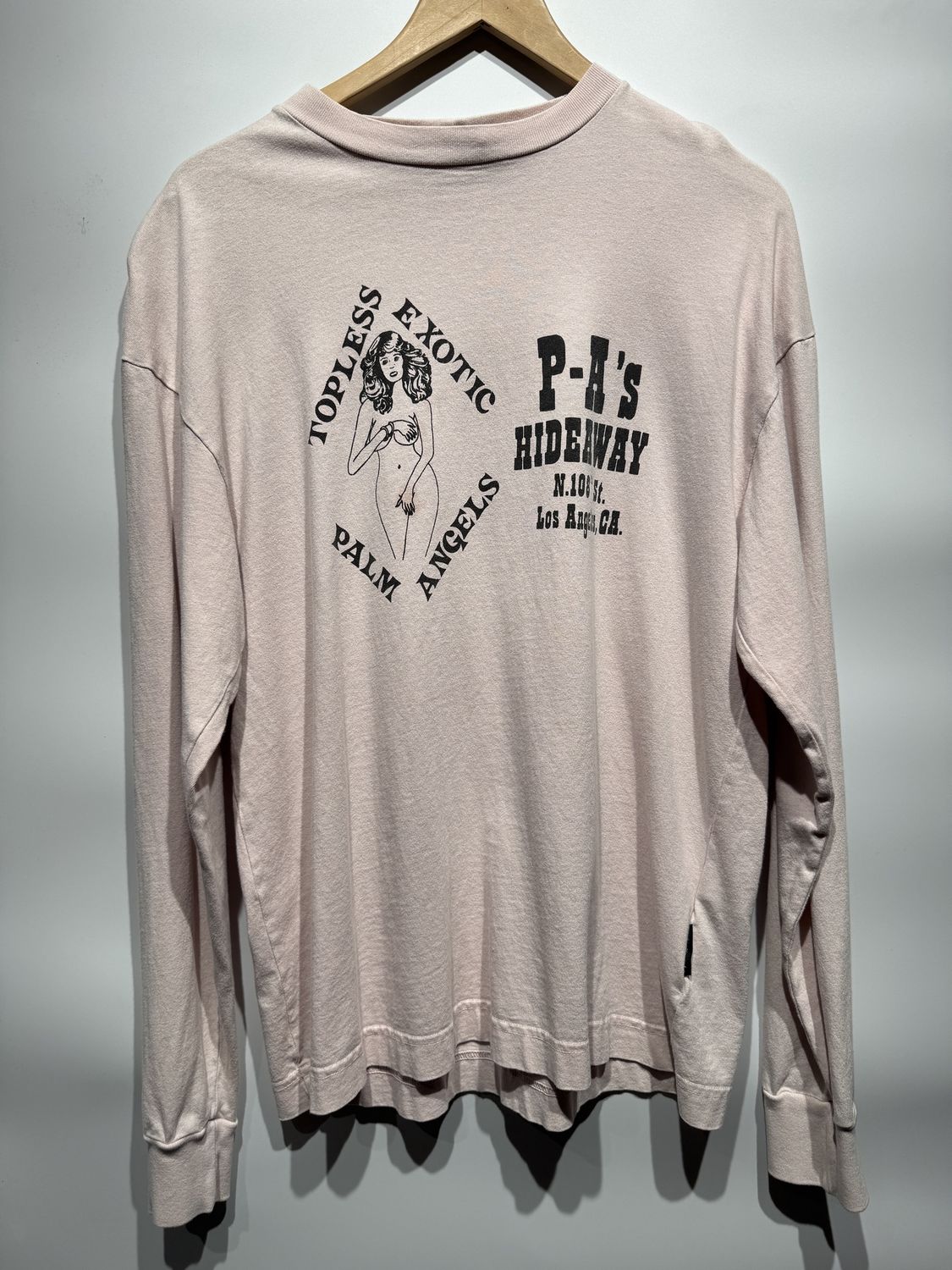 Palm Angels P-A&#39;s Hideaway LS Tee / M - Pre Owned [5355], Clothing Size: M, Product Condition: Pre-Owned