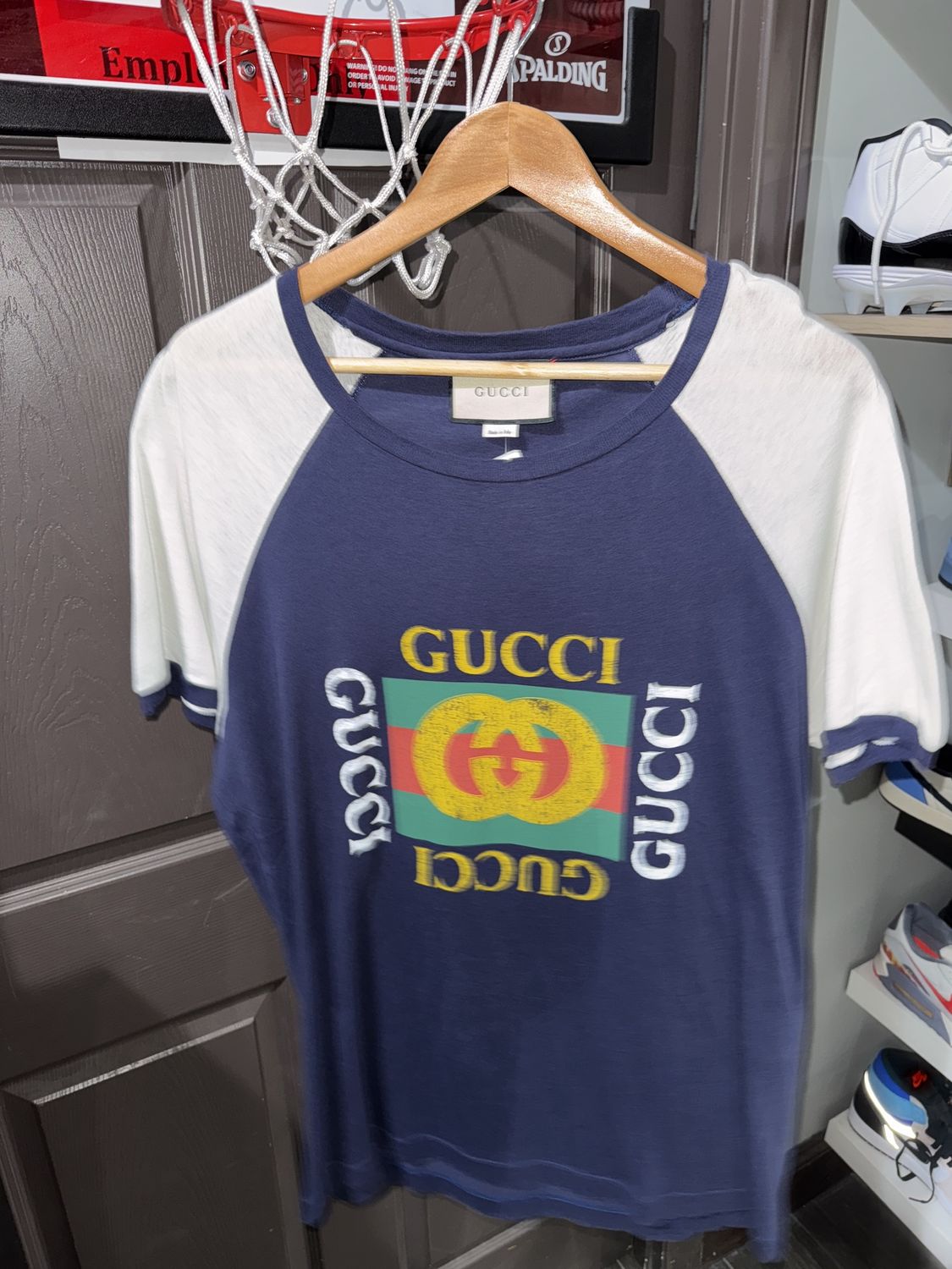 Gucci Modern Future Baseball Tee / M - Pre Owned [3453], Clothing Size: M, Product Condition: Pre-Owned