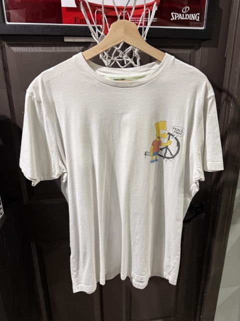OFF-WHITE Bart Simpson Graph T-shirt White / M - Pre Owned [1109], Clothing Size: M, Product Condition: Pre-Owned