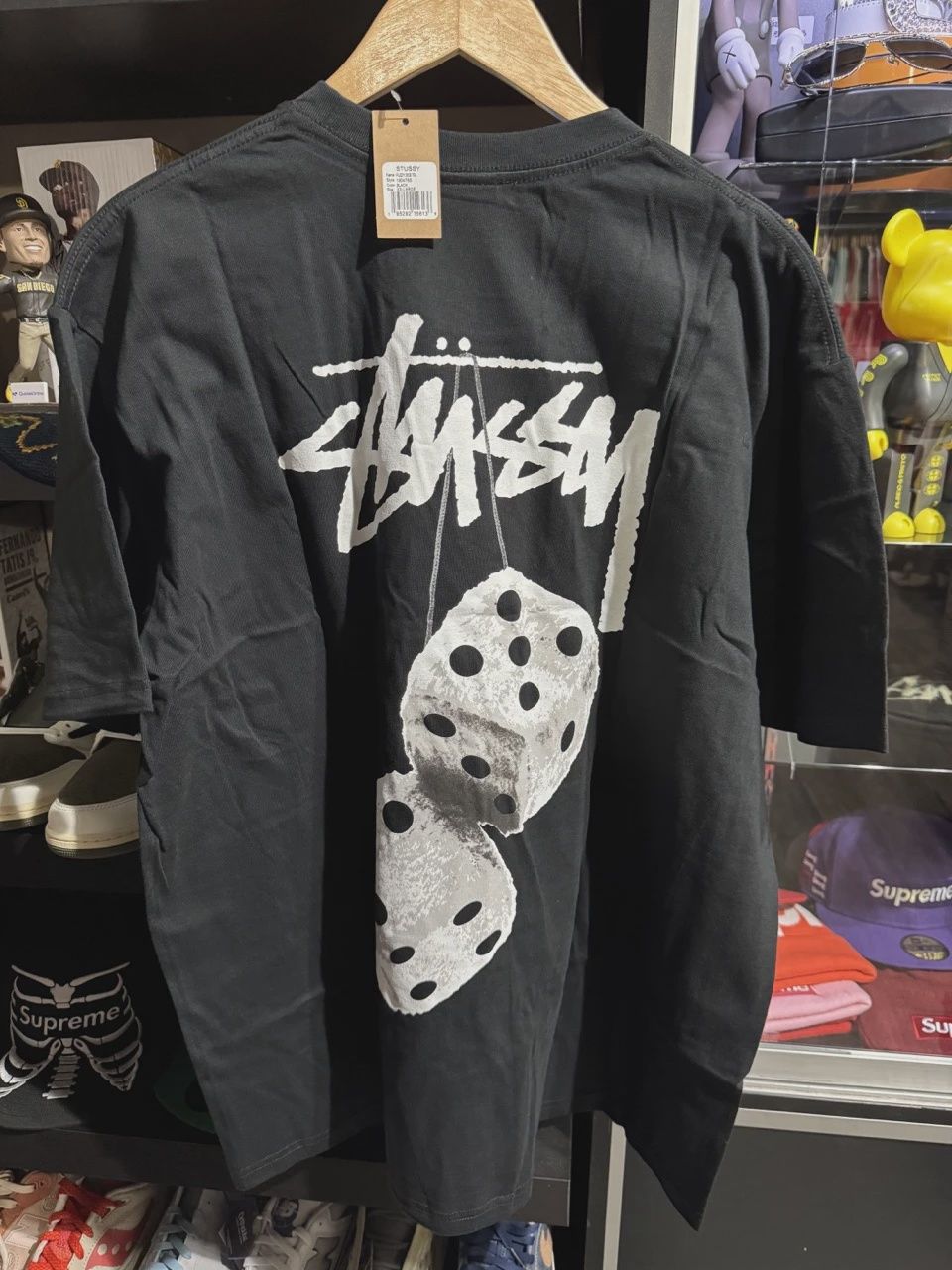Stussy Fuzzy Dice Tee Black • Brand New [7843]