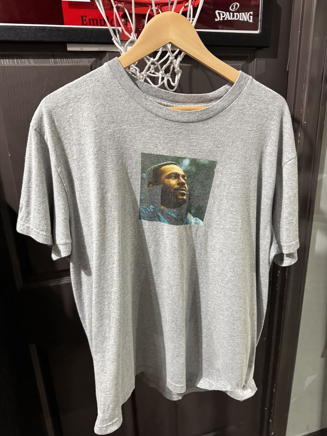 Supreme Marvin Gaye Tee Heather Grey / M - Pre Owned [4453], Clothing Size: M, Product Condition: Pre-Owned