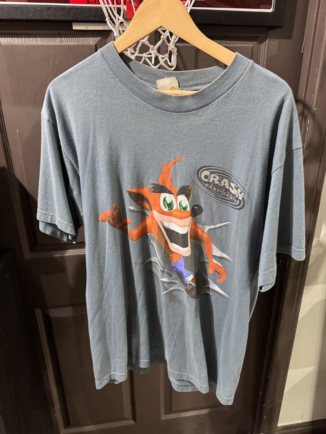 Vintage Crash Bandicoot Video Game Promo Tee / L - Pre Owned [9958], Clothing Size: L, Product Condition: Pre-Owned