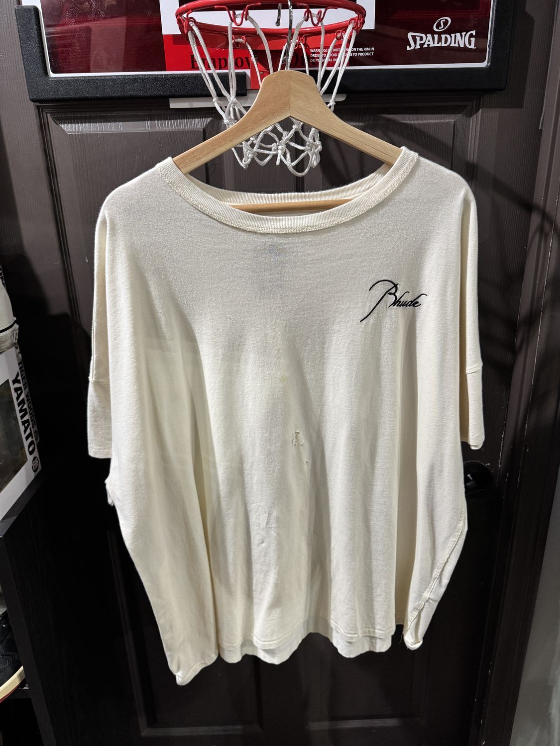 Rhude Curssive Logo Tan / L - Pre Owned [9958], Clothing Size: L, Product Condition: Pre-Owned