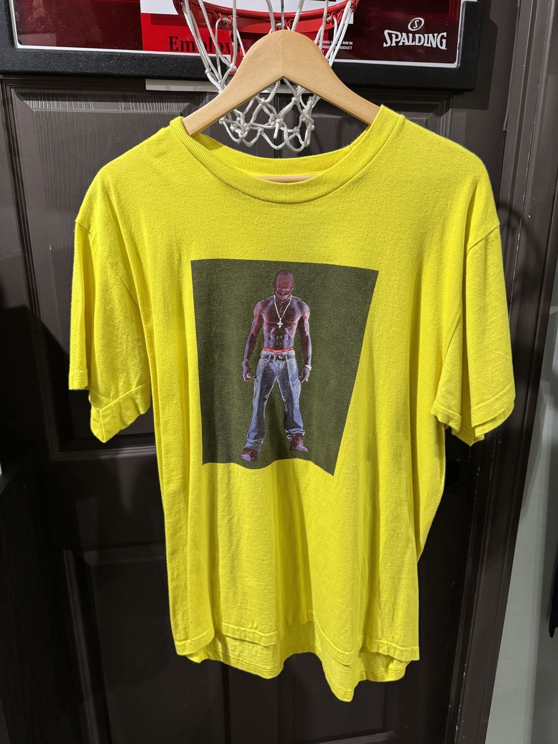 Supreme Tupac Hologram Tee Yellow / L - Pre Owned [2346], Clothing Size: L, Product Condition: Pre-Owned