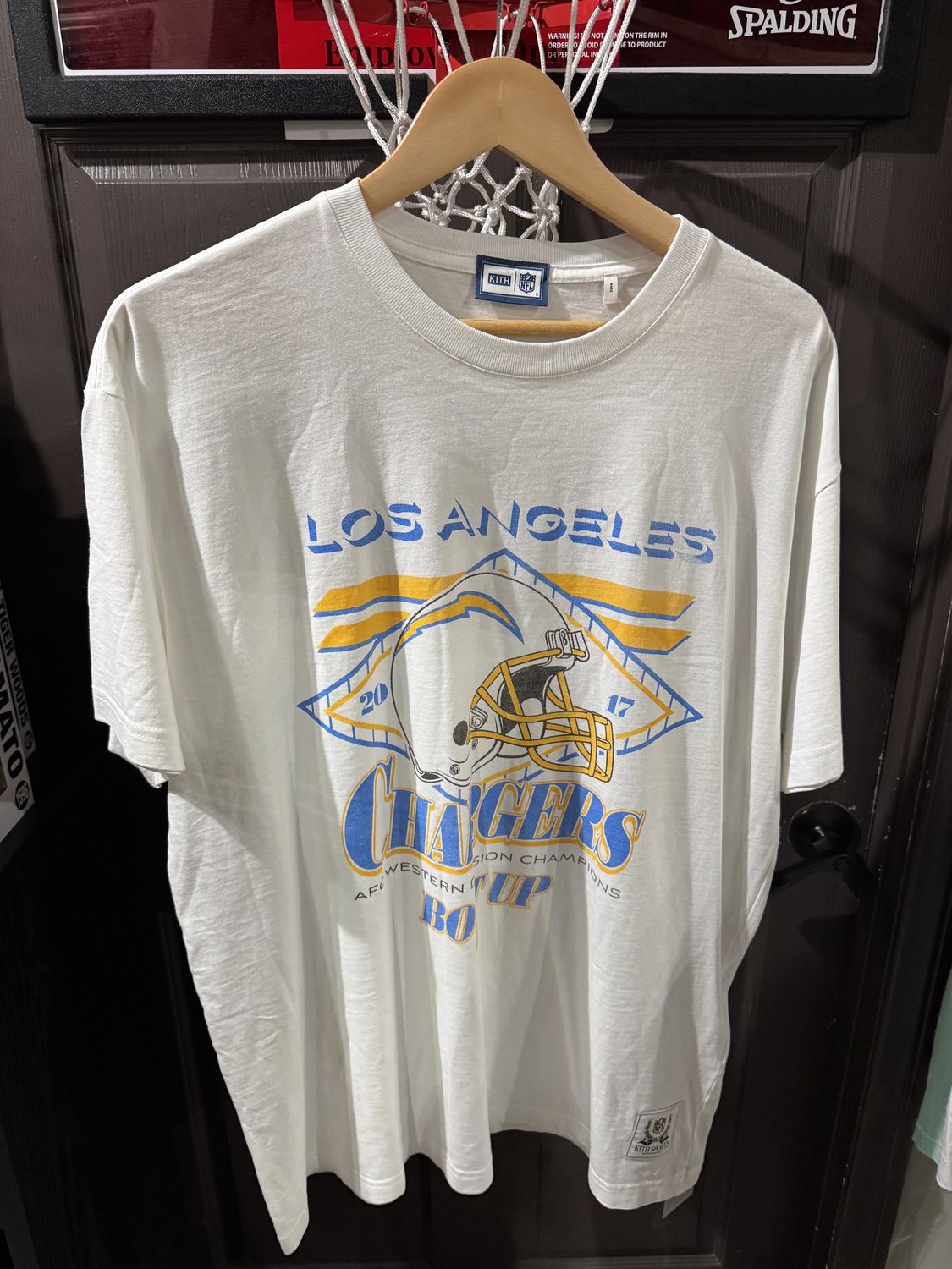 KITH X NFL Chargers Vintage Tee White / L - Brand New [1123], Clothing Size: L, Product Condition: Brand New