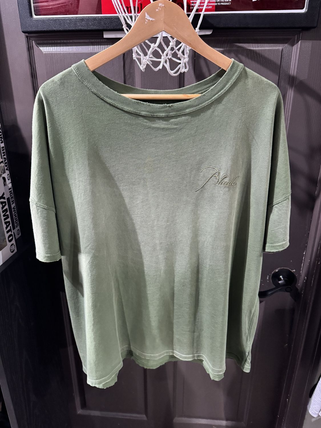 Rhude Tee Green Fade Chest Logo / L - Brand New [5534], Clothing Size: L, Product Condition: Brand New