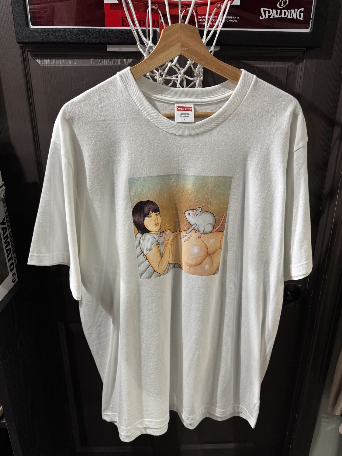 Supreme Mouse Tee (SS25) White / L - Pre Owned [4665], Clothing Size: L, Product Condition: Pre-Owned