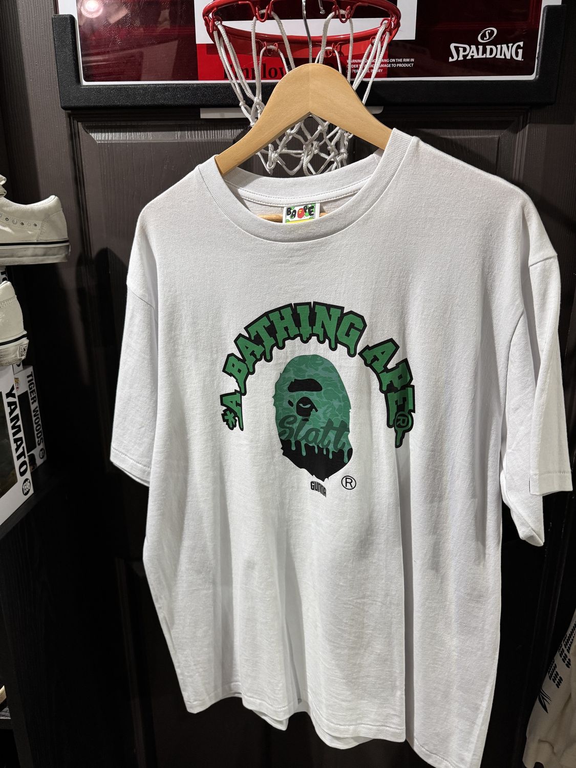 BAPE x Gunna Tee White Green / XL - Brand New [4996], Clothing Size: XL, Product Condition: Brand New