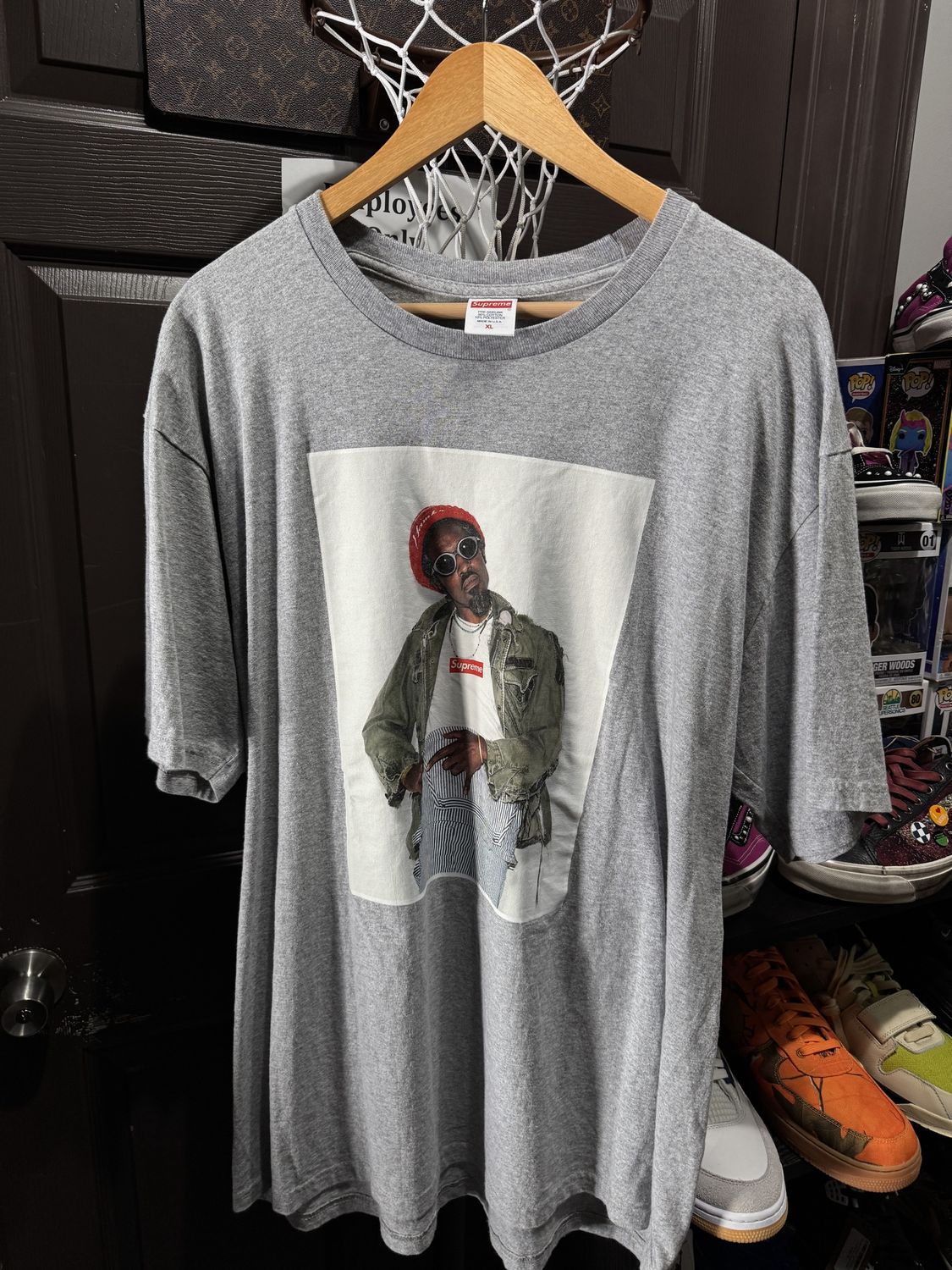 Supreme André 3000 Tee Heather Grey / XL - Pre Owned [6695], Clothing Size: XL, Product Condition: Pre-Owned