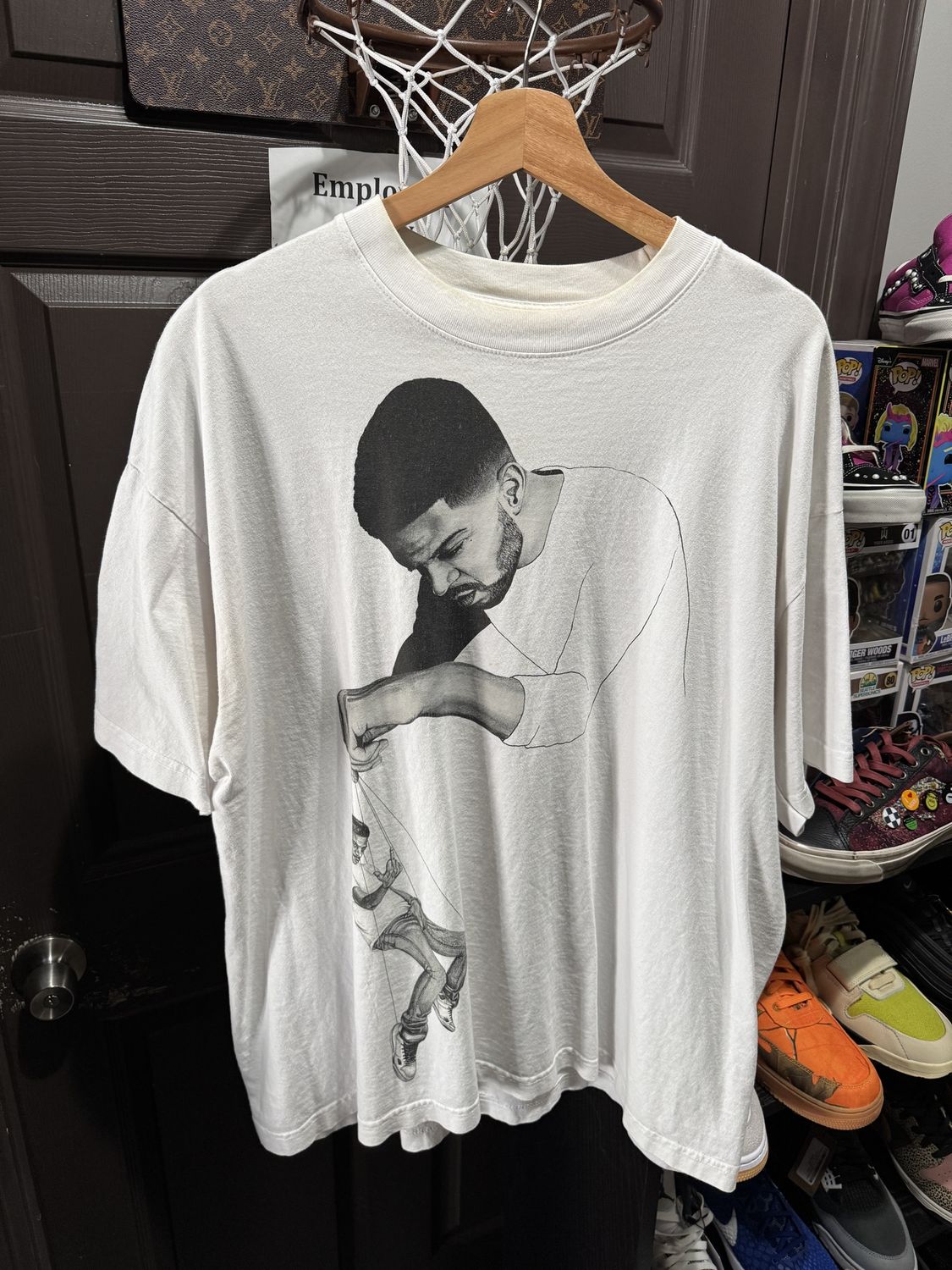 Kid Cudi C/O Virgil Abloh Pulling Srings T-Shirt / XL - Pre Owned [3456], Clothing Size: XL, Product Condition: Pre-Owned