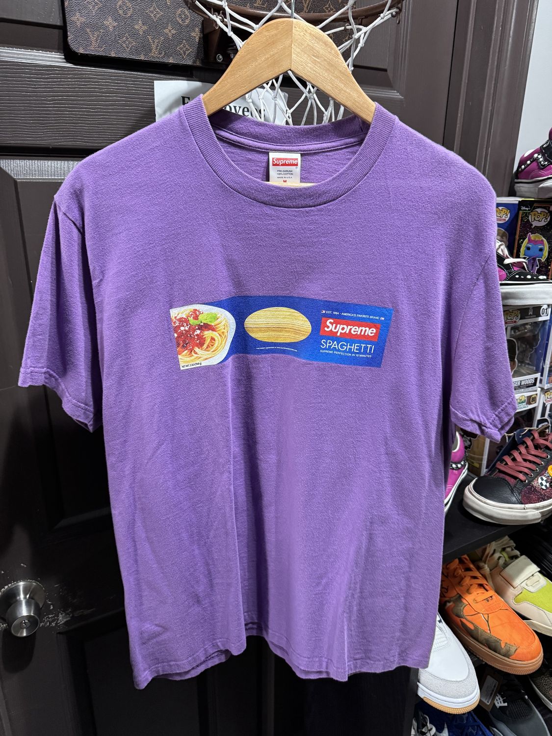 Supreme Spaghetti Tee Purple / M - Pre Owned [2245], Clothing Size: M, Product Condition: Pre-Owned