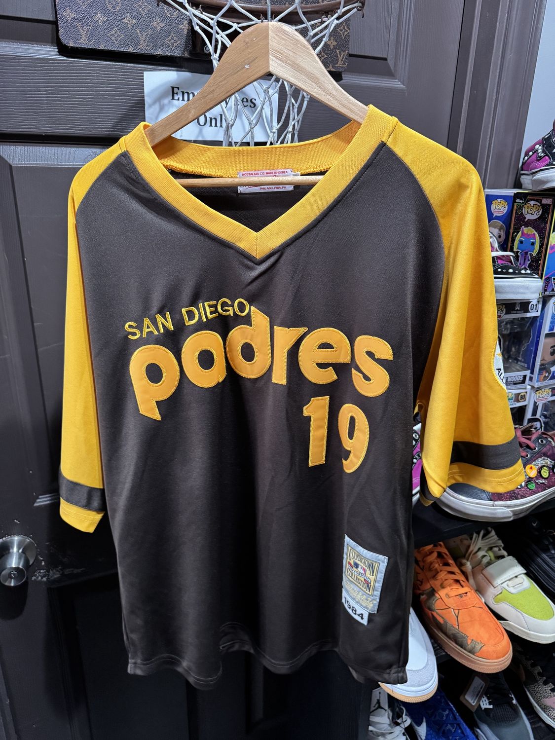 Tony Gwynn Padres Classic Brown Gold Jersey Mitchell &amp; Ness / L - Pre Owned [3356], Clothing Size: L, Product Condition: Pre-Owned