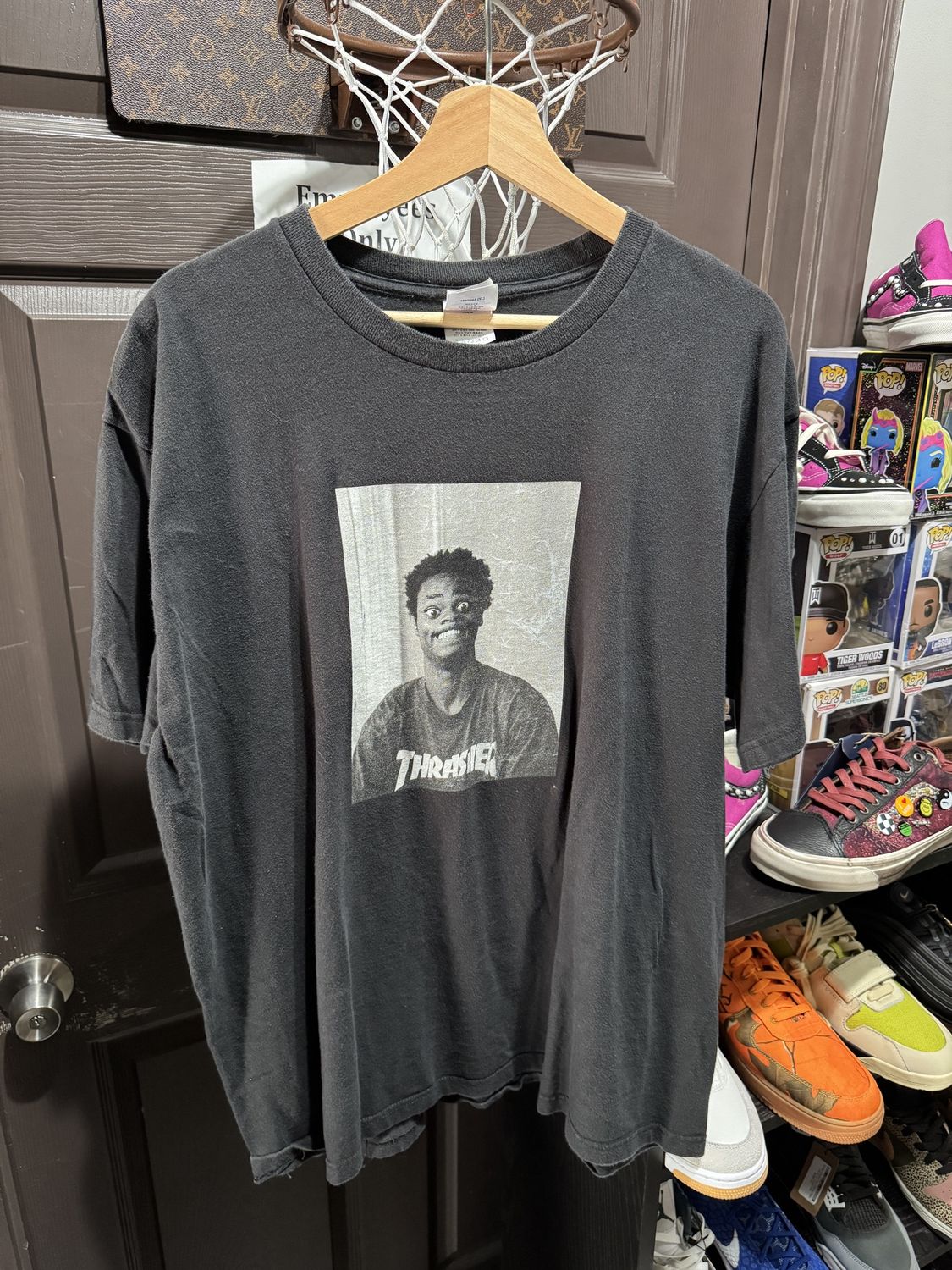 Supreme Thrasher Harold Tee Black / XL - Pre Owned [2432], Clothing Size: XL, Product Condition: Pre-Owned