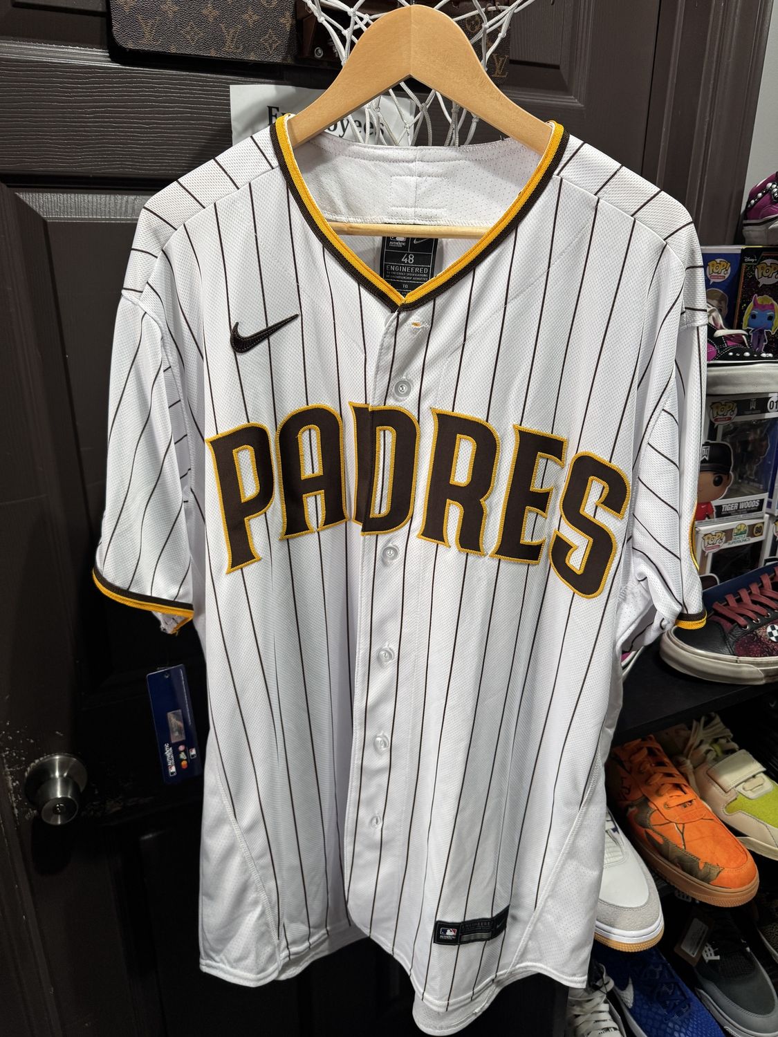 Nike San Diego Padres Jersey Brown Pinstripe White / L - Brand New [6554], Clothing Size: L, Product Condition: Brand New