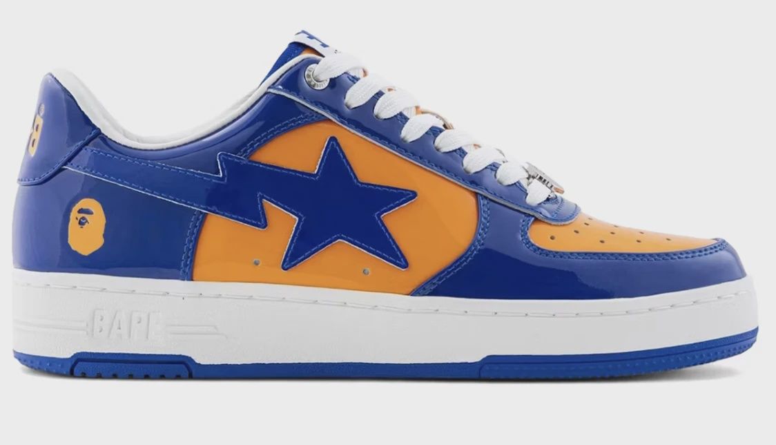 A Bathing Ape Bape Sta #4 Blue Orange • Brand New [0089]