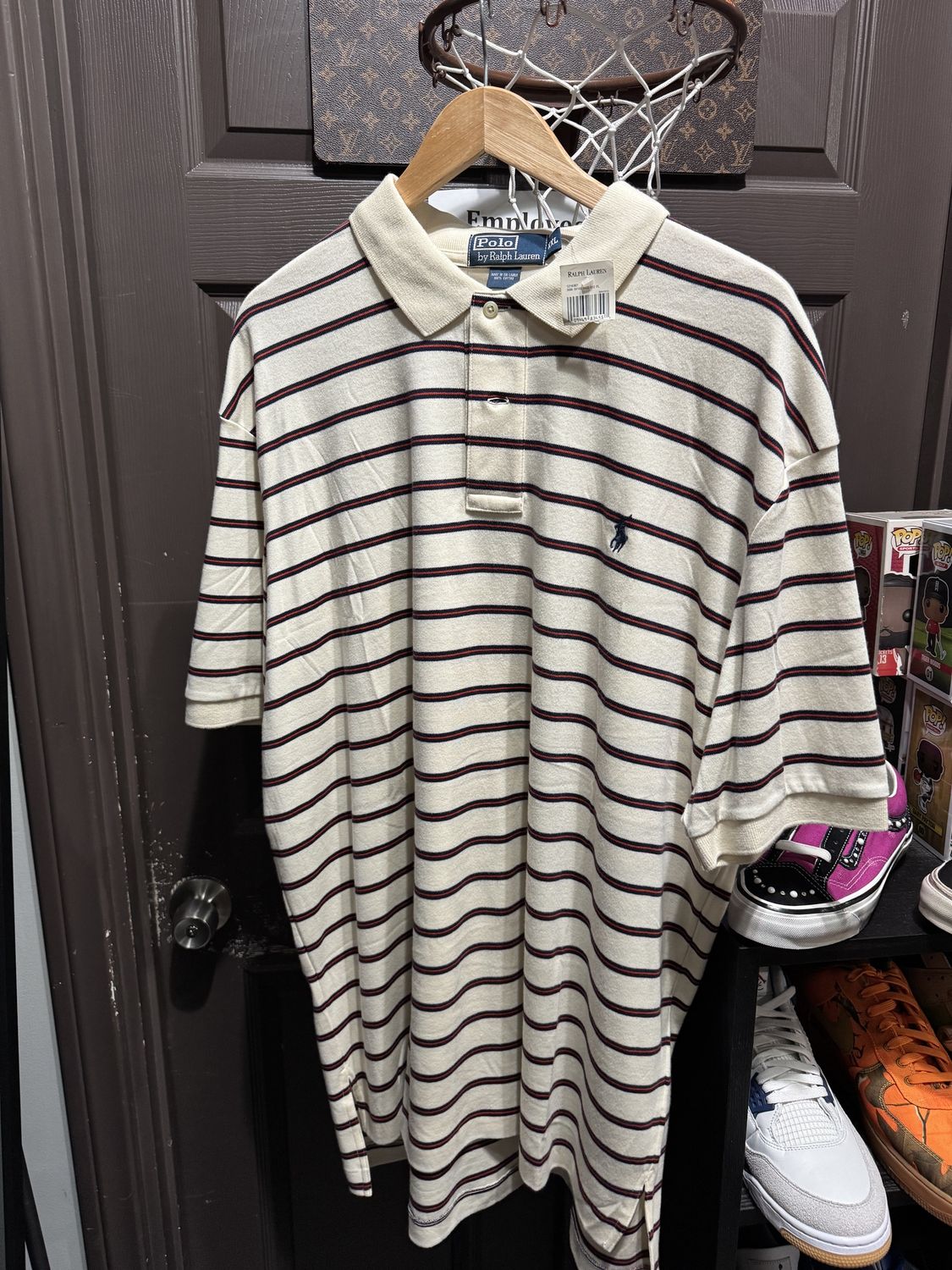 Polo Ralph Lauren Mens White Stripe Color Block Pony Polo Shirt / XXL - Brand New [7905], Clothing Size: XXL, Product Condition: Brand New