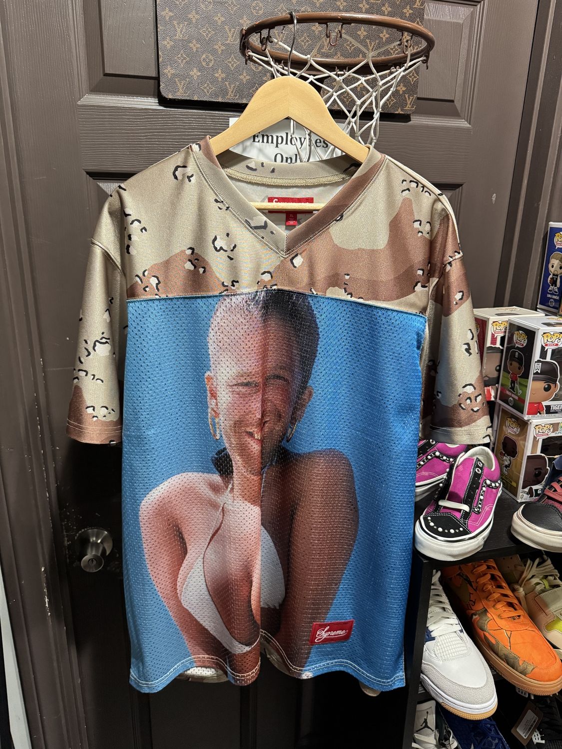 Supreme Aphex Twin Football Jersey Chocolate Chip Camo / XL - Pre Owned [3126], Clothing Size: XL, Product Condition: Pre-Owned