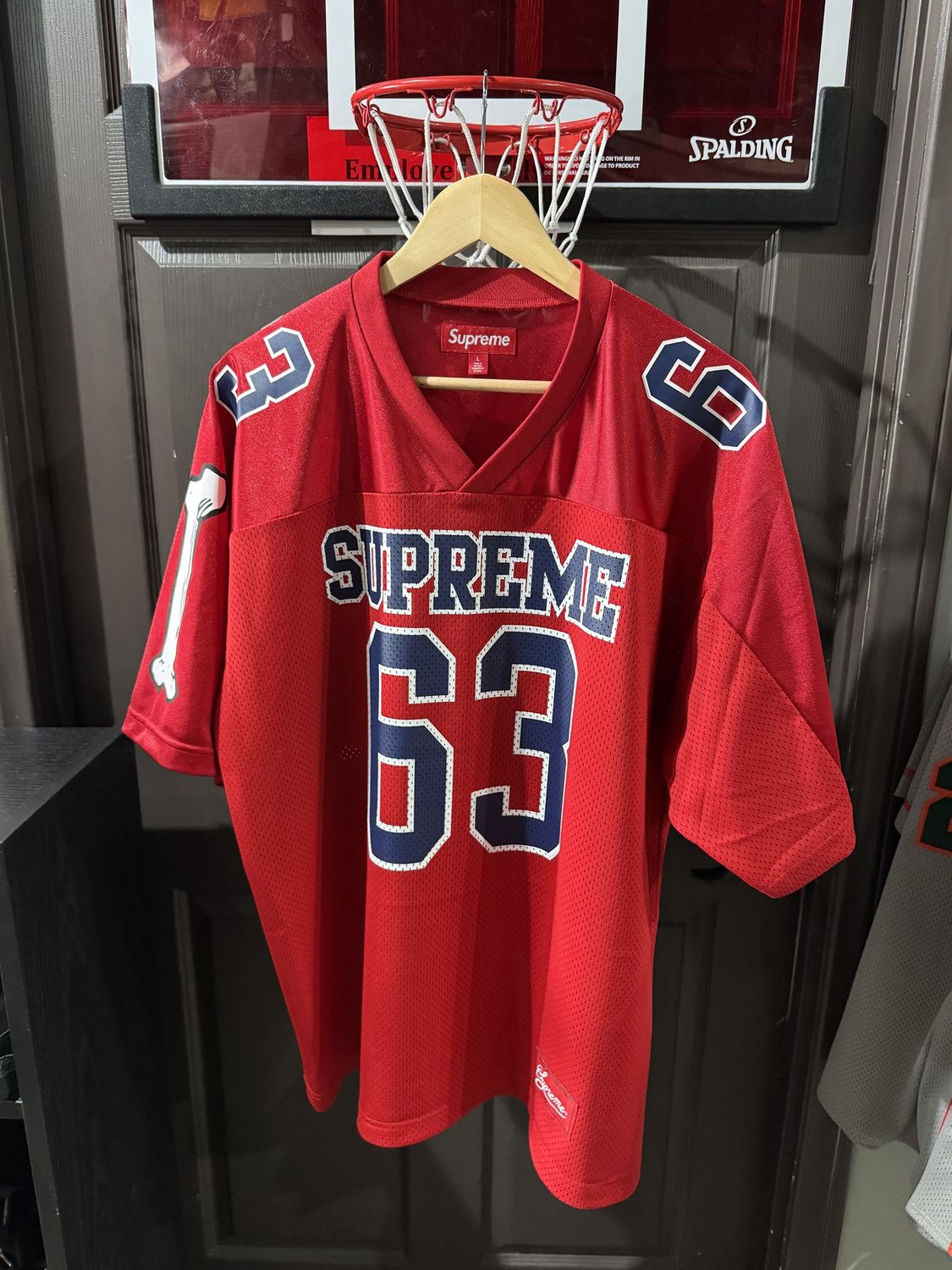 Supreme Bones Football Jersey Red / L - Brand New [5161], Clothing Size: L, Product Condition: Brand New