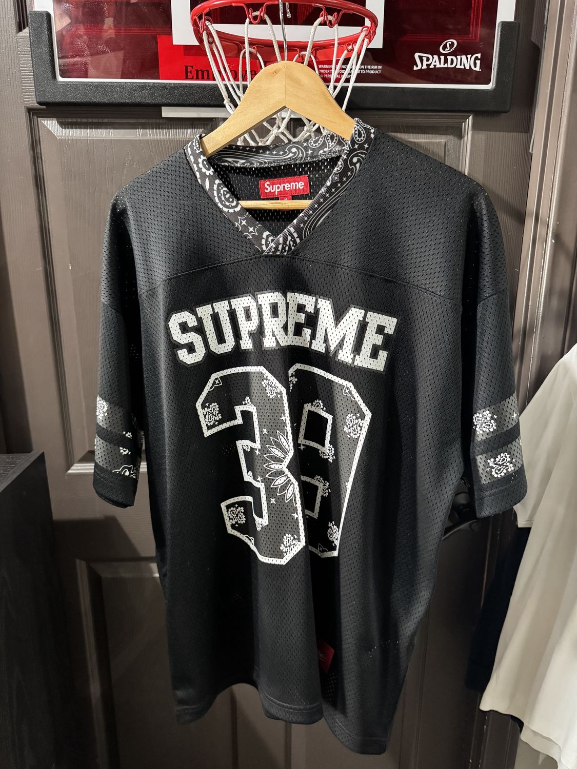 Supreme Bandana Football Jersey Black / M - Brand New [2254], Clothing Size: M, Product Condition: Brand New