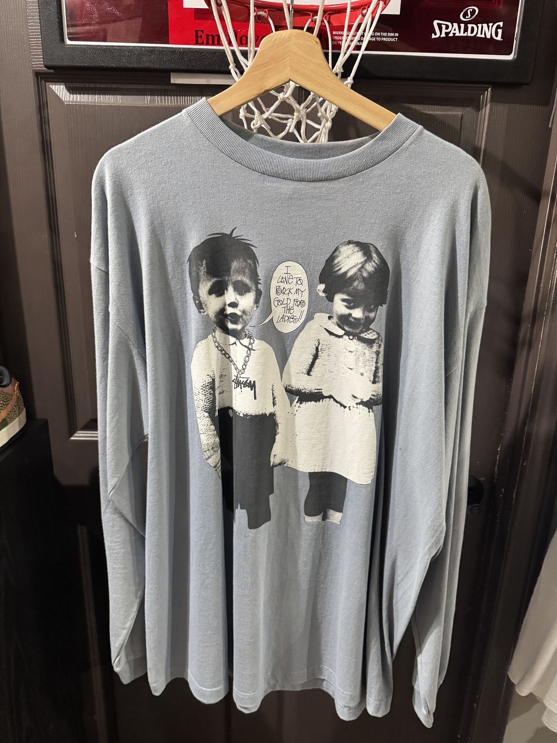 Stussy I Love To Rock My Gold Vinatge Long Sleeve / XL - Pre Owned [2139], Clothing Size: XL, Product Condition: Pre-Owned