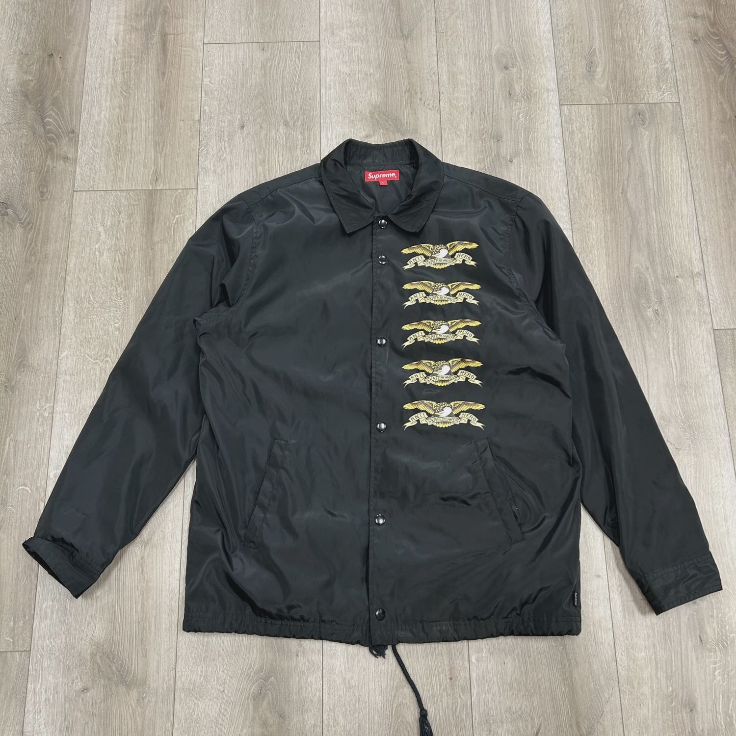 Supreme  x AntiHero Black Jacket • Pre-Owned [4488]