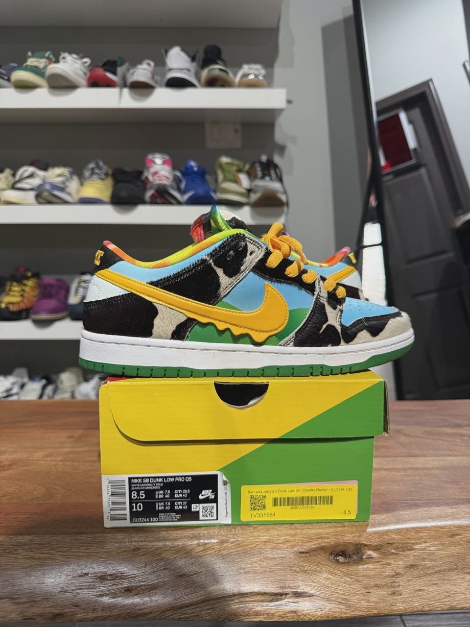 Nike SB Dunk Low Ben &amp; Jerry&#39;s Chunky Dunky • Pre-Owned [4242]