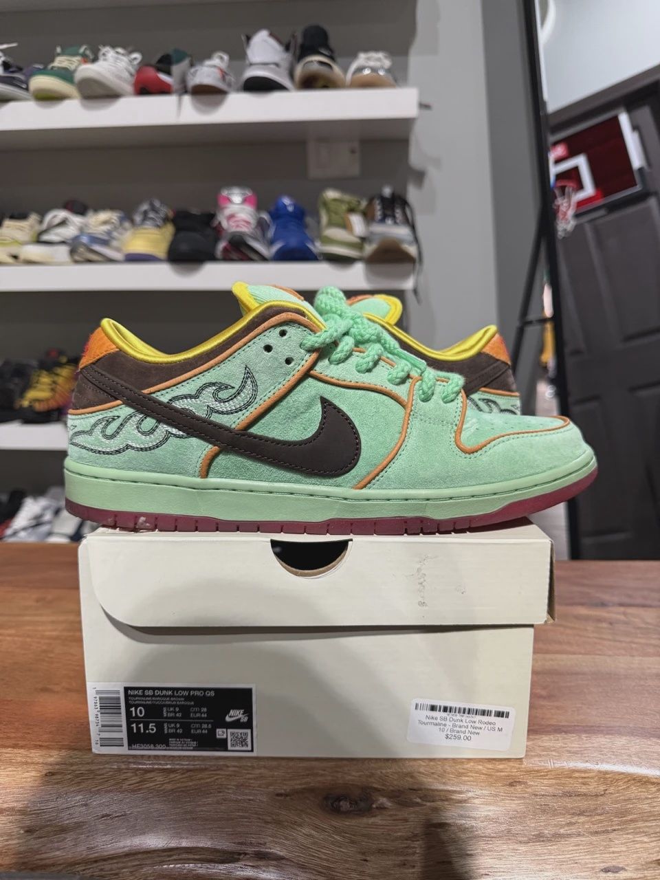 Nike SB Dunk Low Rodeo Tourmaline • Pre-Owned [0331]