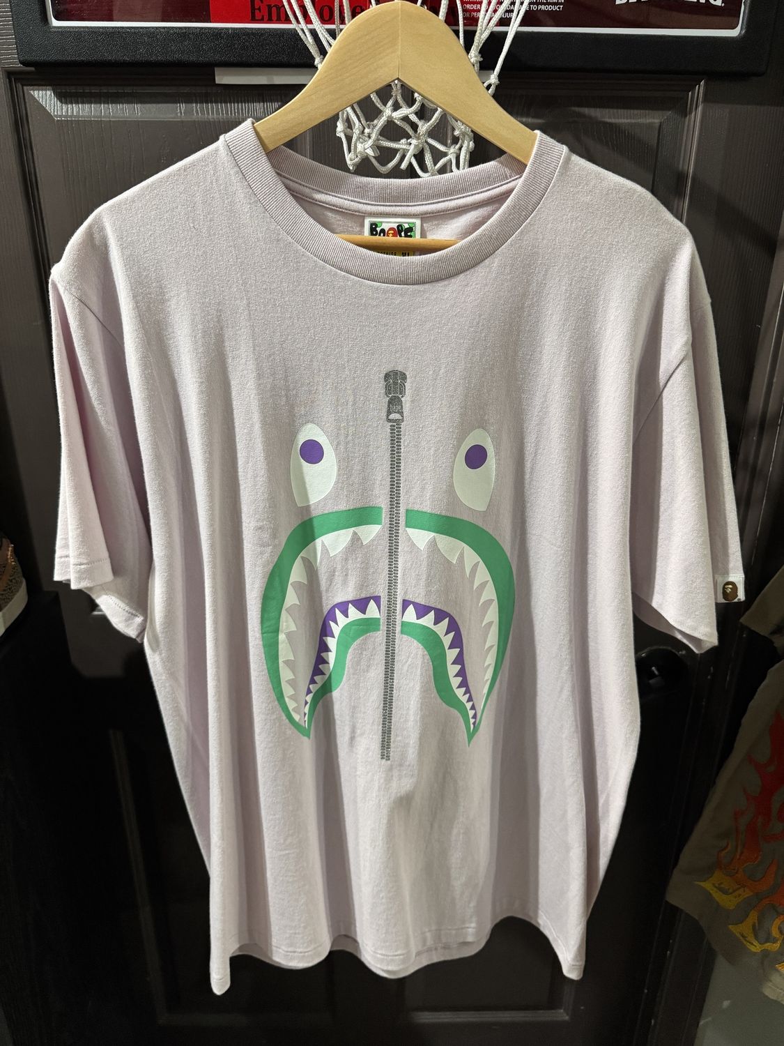 Bape Shark Tee Pink Green Purple / XL - Brand New [1997], Clothing Size: XL, Product Condition: Brand New