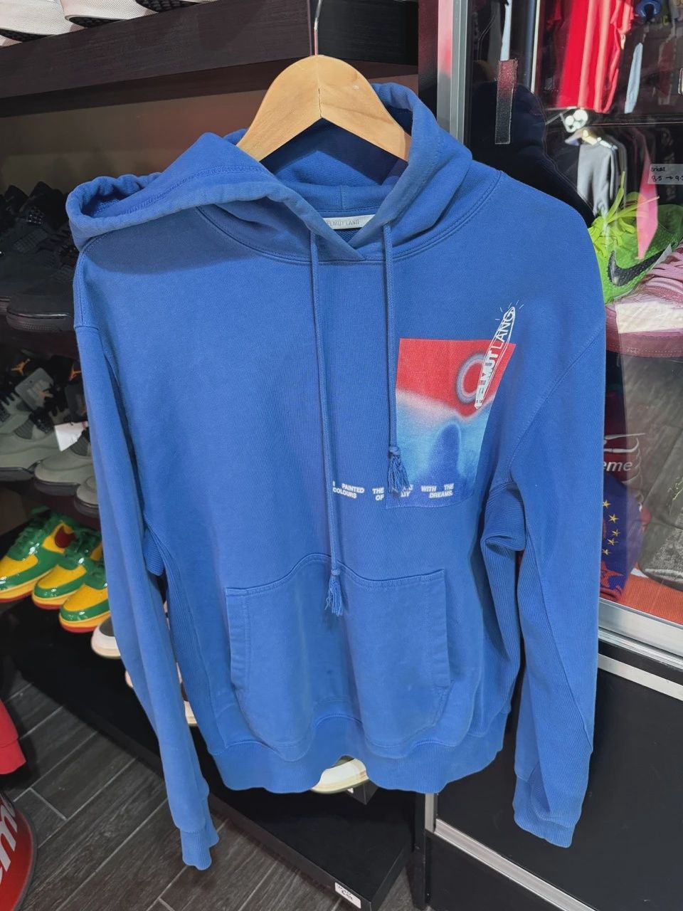 Helmut Lang Blue Dream Hoodie M • Pre-Owned [8251]