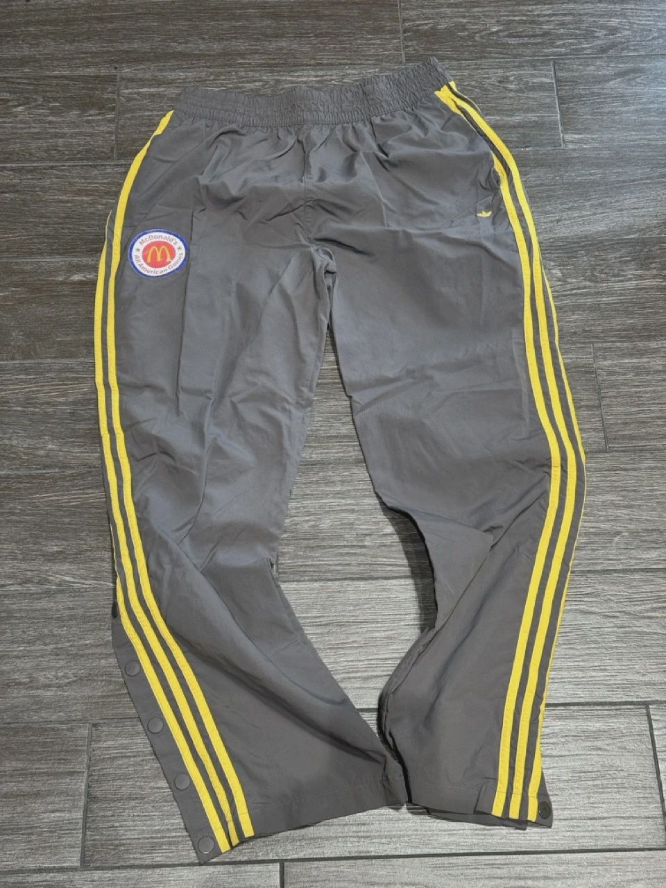 Adidas All American Games Track Pants Grey Yellow L • Pre-Owned [3049]