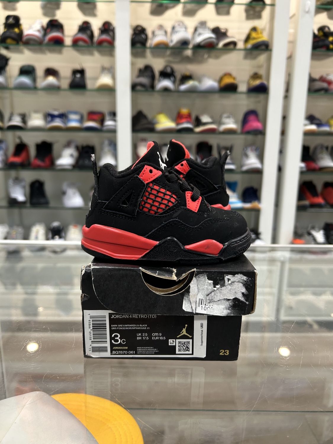 Jordan 4 Retro Red Thunder (TD) - Pre-Owned, Product Condition: Pre-Owned, Shoe Size: US 5C