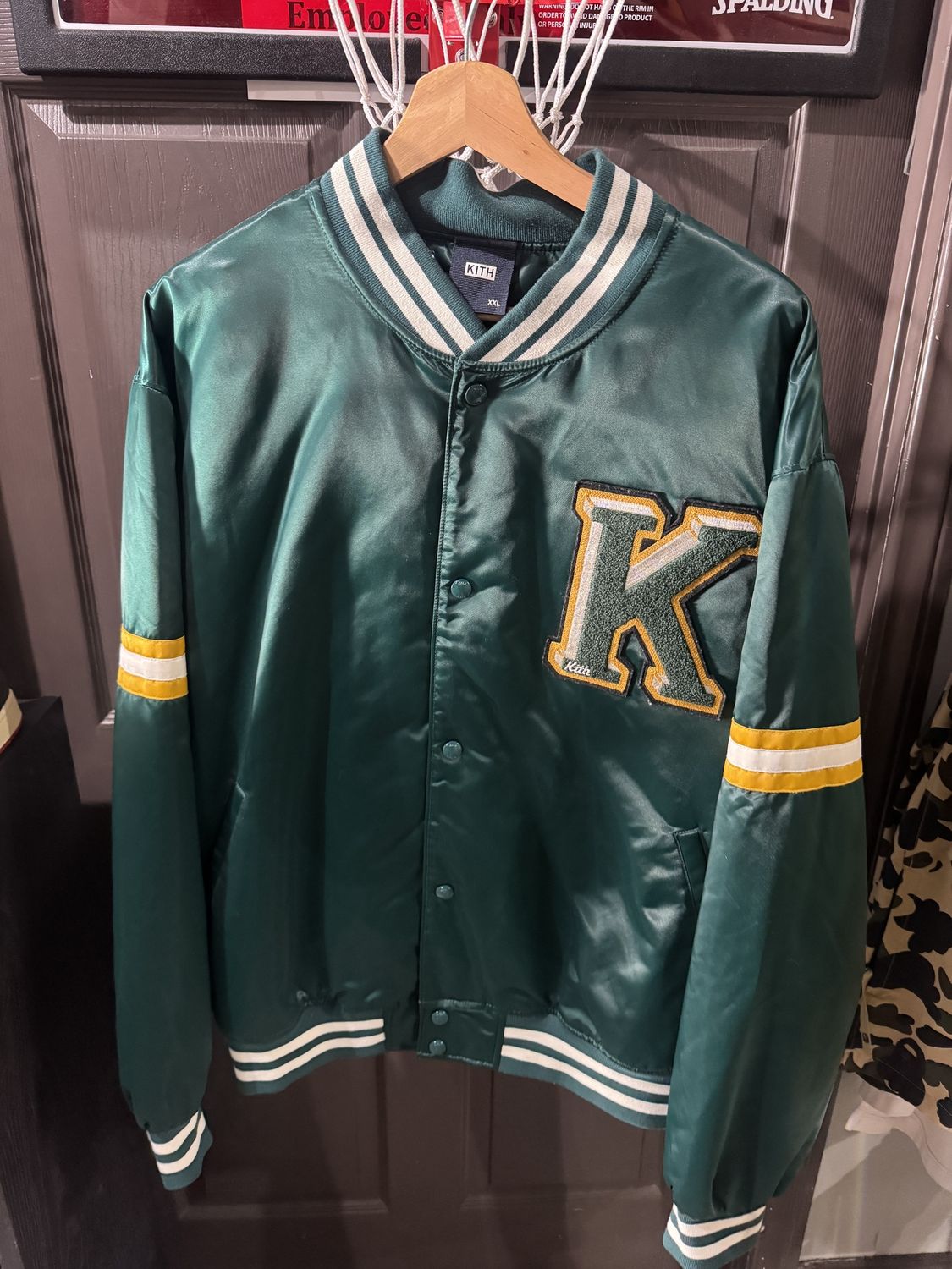 KITH Satin Bomber Jacket Fairway / XXL - Pre Owned [1554], Clothing Size: XXL, Product Condition: Pre-Owned