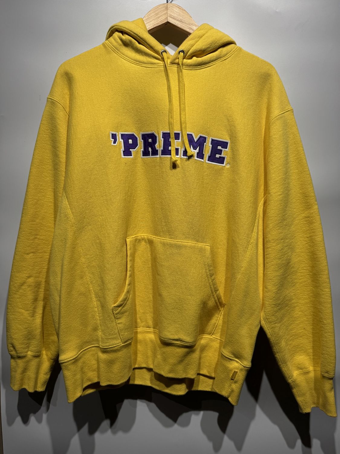 Supreme Preme Hooded Sweatshirt Yellow / M - Pre Owned [3350], Clothing Size: M, Product Condition: Pre-Owned