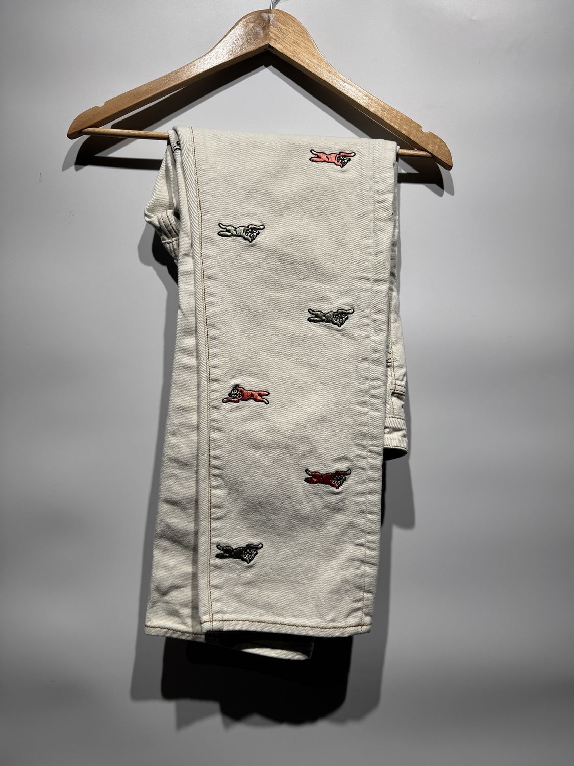 Ice Cream Beige Denim Pants Logo / 30 - Pre Owned [2342], Clothing Size: 30, Product Condition: Pre-Owned