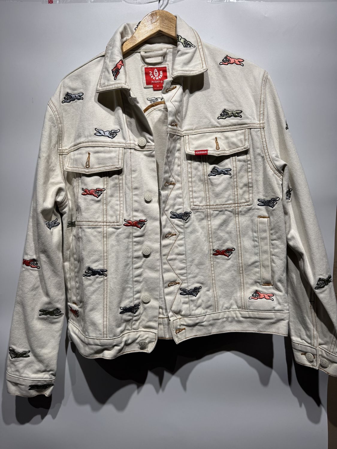 Ice Cream Beige Denim Jacket / M - Pre Owned [9960], Clothing Size: M, Product Condition: Pre-Owned