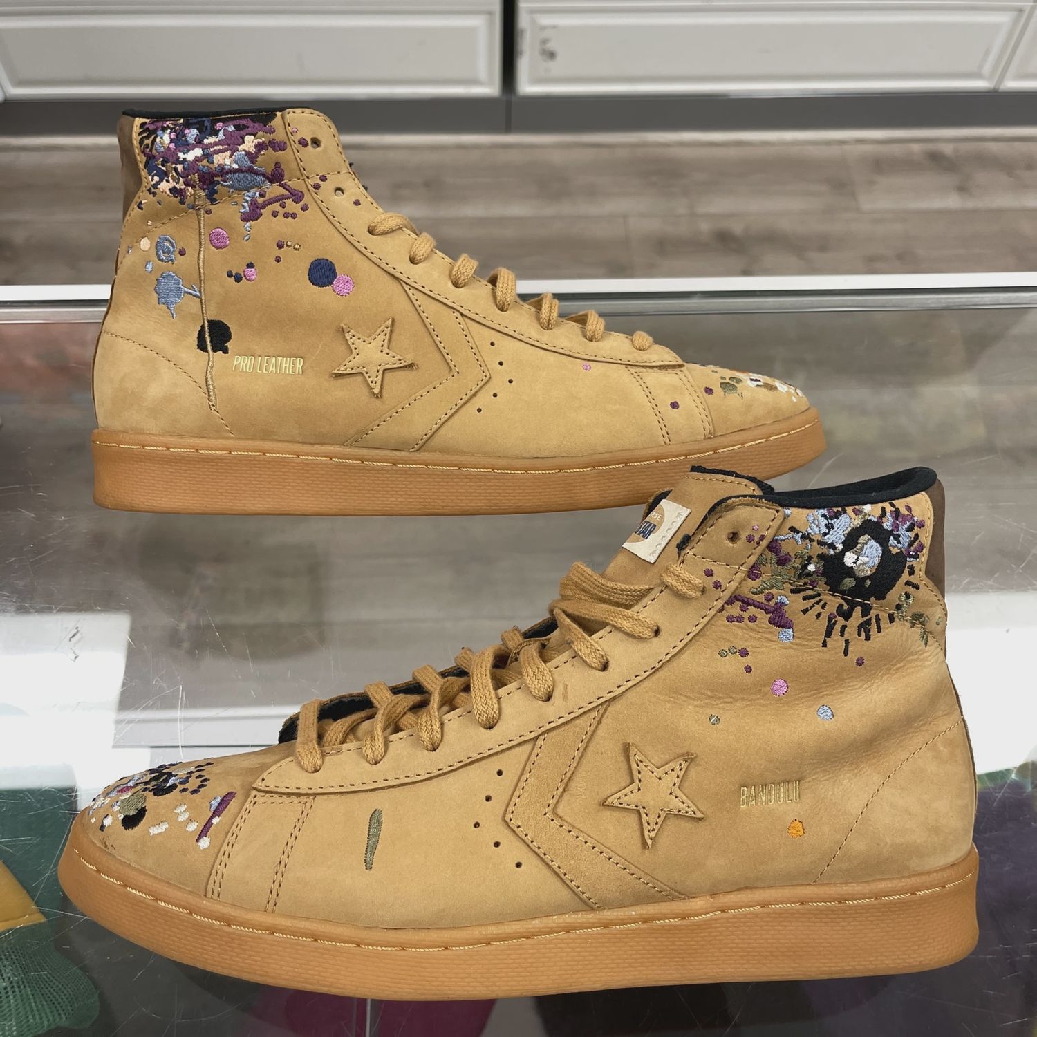 Converse Pro Leather Hi Bandulu Paint Splatter Flux NO BOX • Pre-Owned [8273]