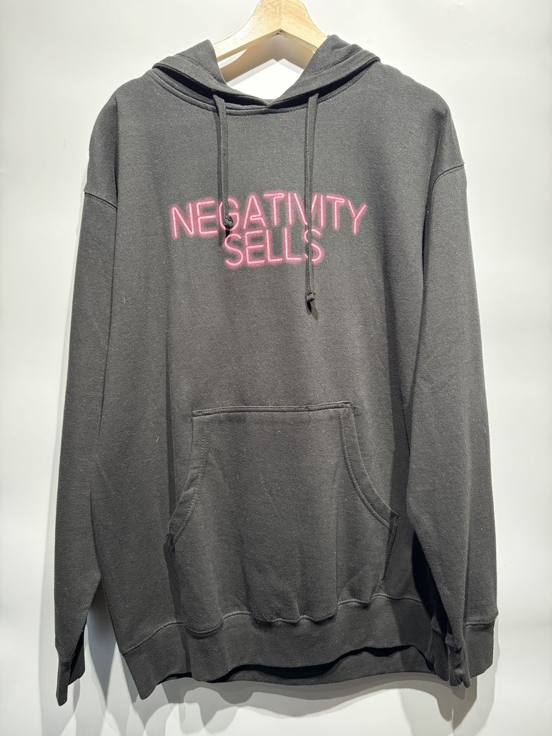ASSC Negativity Sells Hoodie Black / L - Pre Owned [6426], Clothing Size: L, Product Condition: Pre-Owned