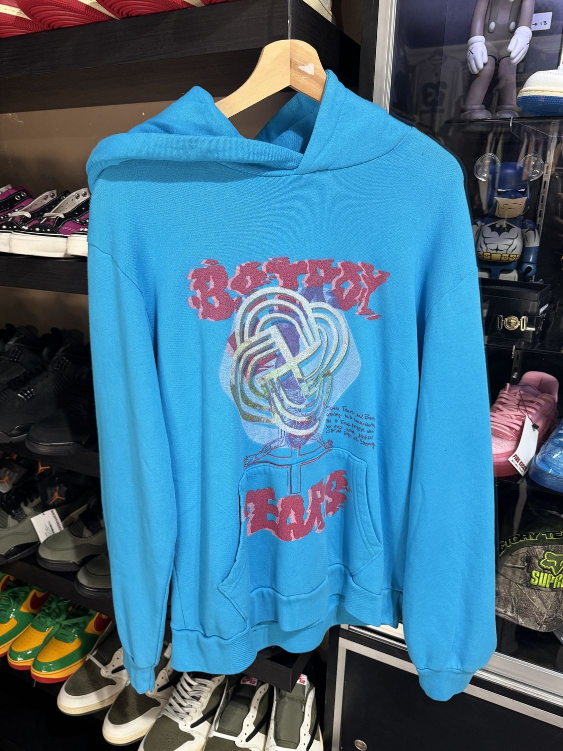 Denim Tears Bstroy Tears Hoodie Blue / XL - Pre Owned [3359], Clothing Size: XL, Product Condition: Pre-Owned