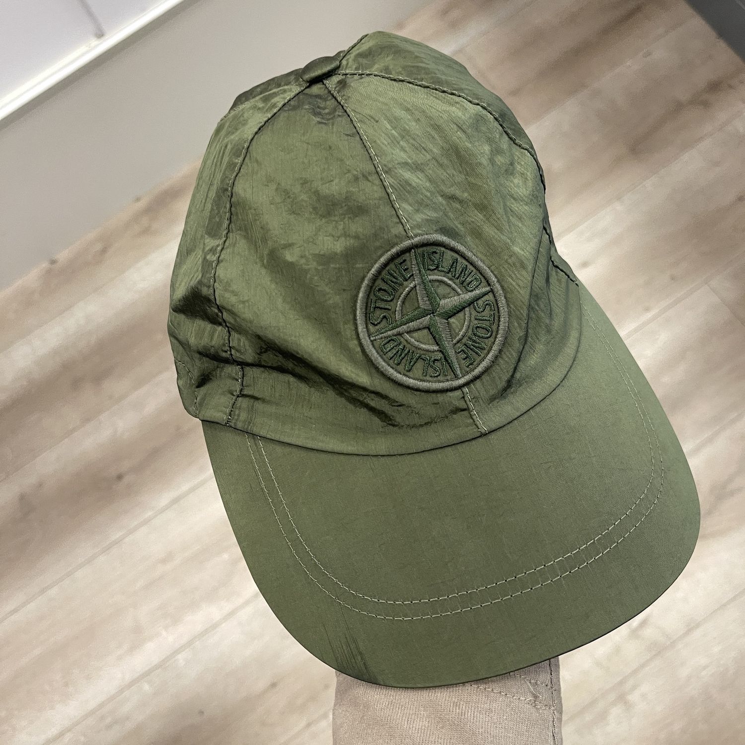 Stone Island 6 Panel Cap &#39;Olive&#39; - Pre-Owned, Accessory Size: M, Product Condition: Pre-Owned