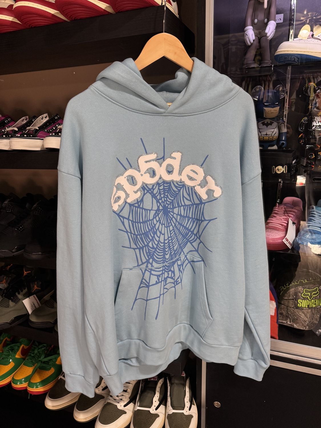 Sp5der Web Hoodie Sky Blue / XL - Pre Owned [0985]