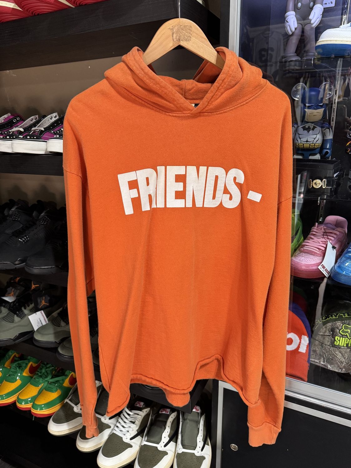 Vlone Orange Friends Hoodie / L - Pre Owned [6839]