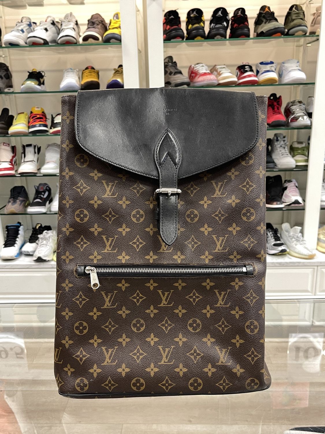 Louis Vuitton Backpack Palk Monogram Macassar Brown - Pre-Owned, Product Condition: Pre-Owned