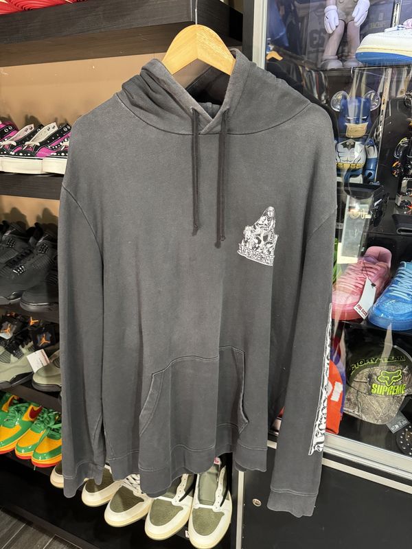 All Saints Virgin Mary Black Pullover Hoodie / XL - Pre Owned [6869]