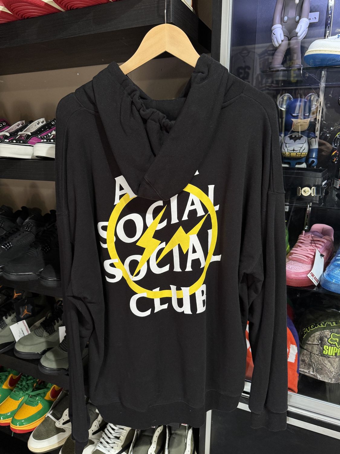 ASSC x Fragment Black Yellow Hoodie / XL - Pre Owned [6869], Clothing Size: XL, Product Condition: Pre-Owned