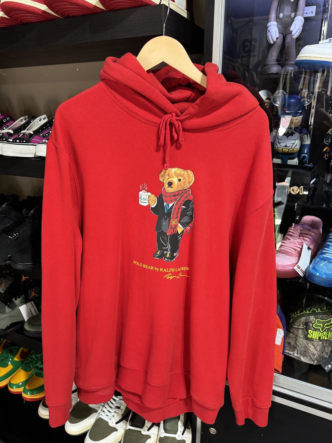 Polo Ralph Lauren Red Pullover Hoodie Winter Bear / XXL - Brand New [5829]