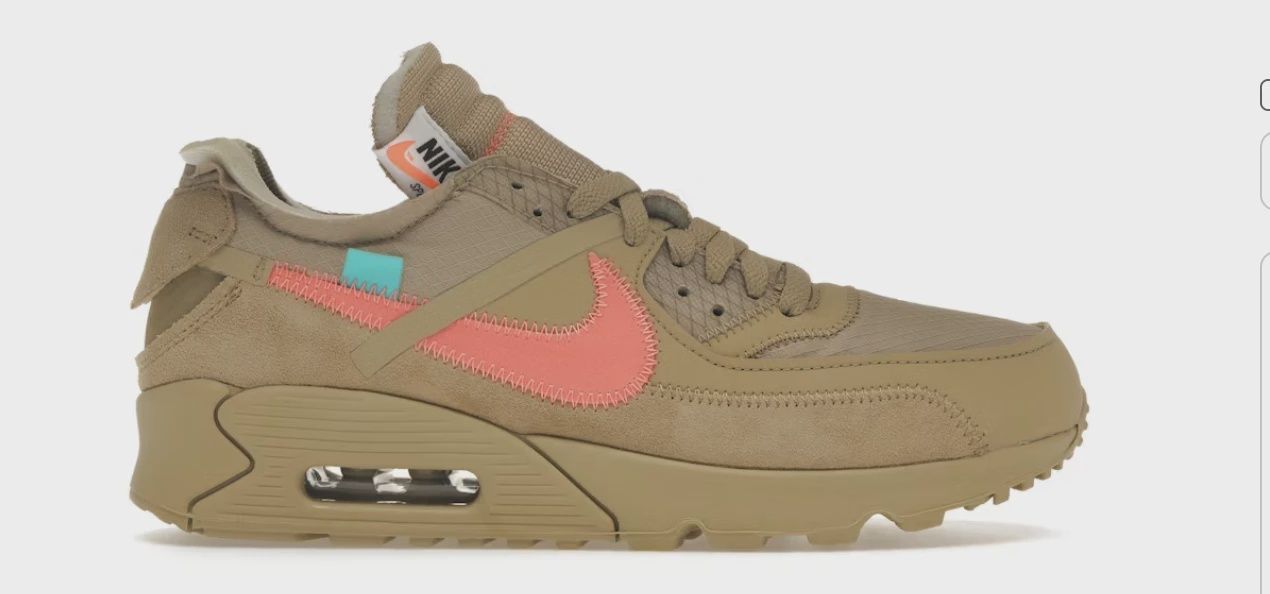 Nike Air Max 90 Off-White Desert Ore • Pre-Owned [6718]