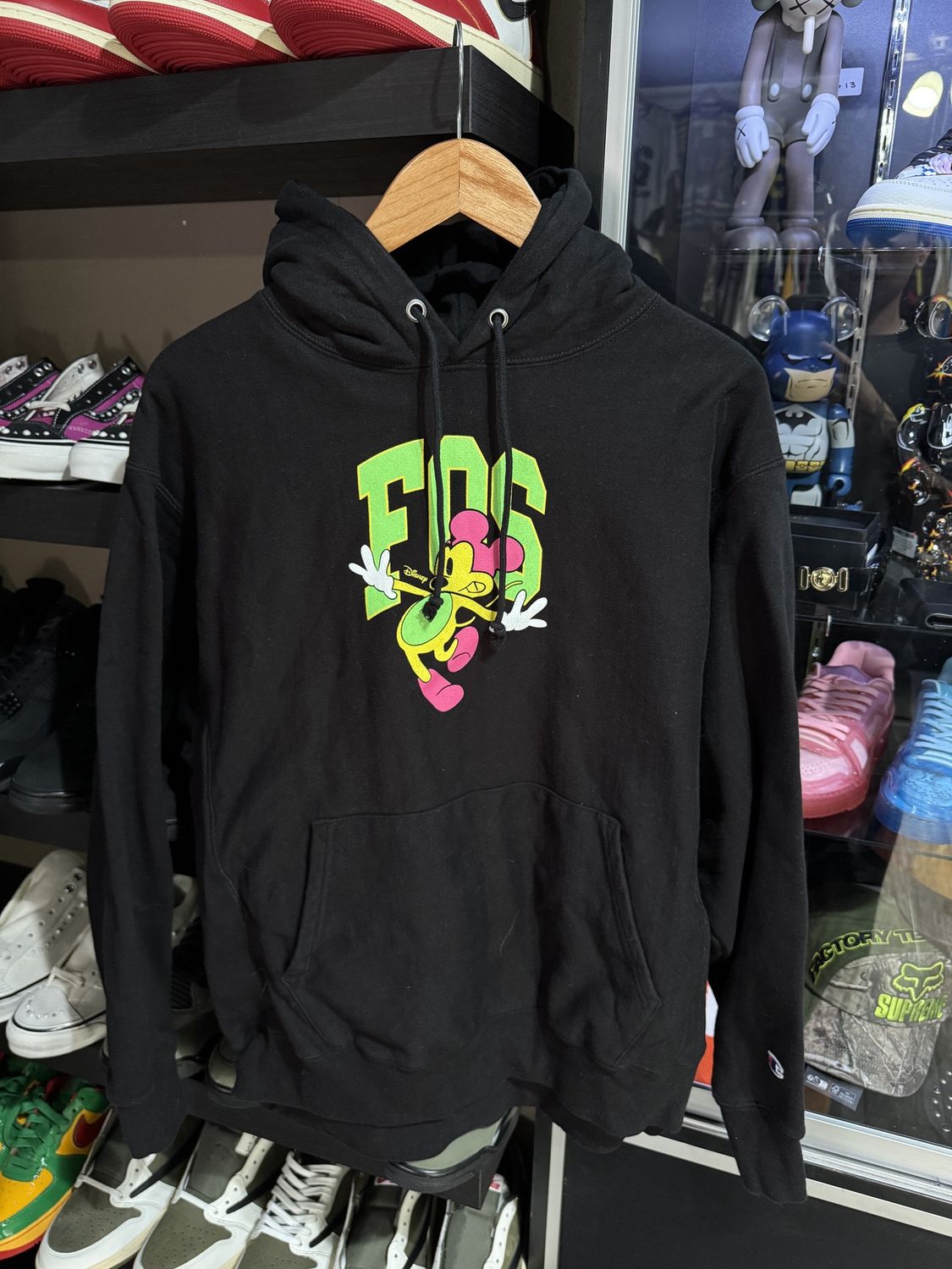 Virgil Abloh off white mickey mouse hoodie Sz Large  Pre-Owned