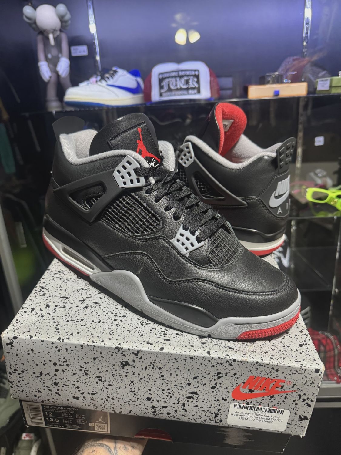 Air Jordan 4 Retro Black Red Reimagined • Pre-Owned [6724]