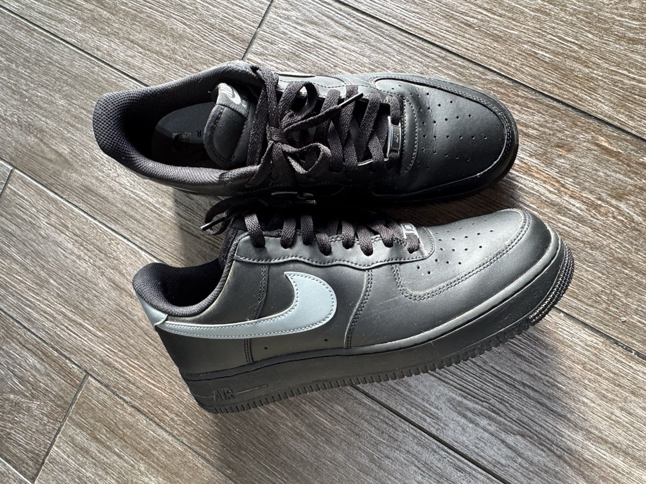Nike Air Force 1 Low &#39;07 Black Cool Grey • Pre-Owned [8051]