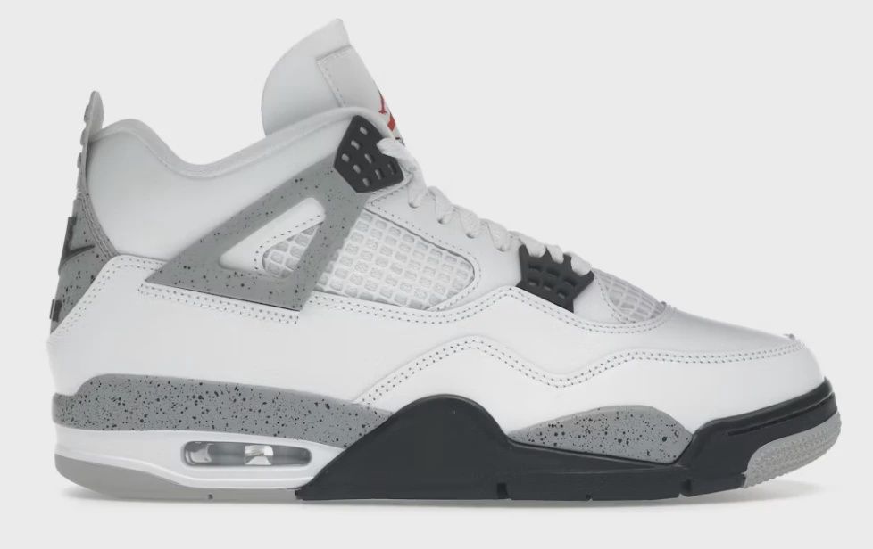 Air Jordan 4 Retro White Cement (2025) • Brand New [8085]